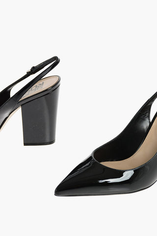 Chunky Patent Leather Slingbacks