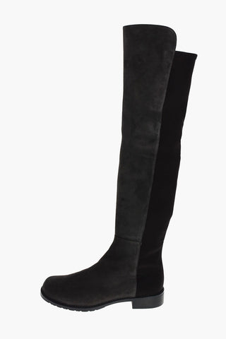 Knee-high Pull On ASPHALT Suede Boots