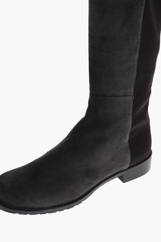 Knee-high Pull On ASPHALT Suede Boots