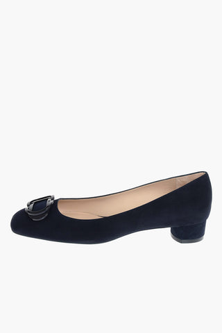 ANICIA Suede Flats with Front Logo