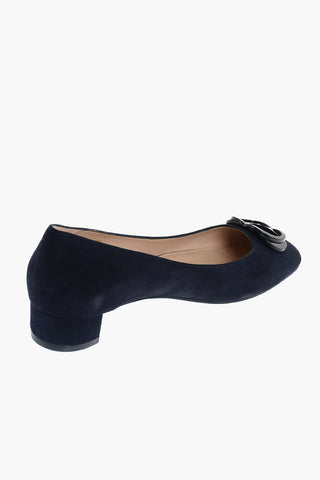 ANICIA Suede Flats with Front Logo