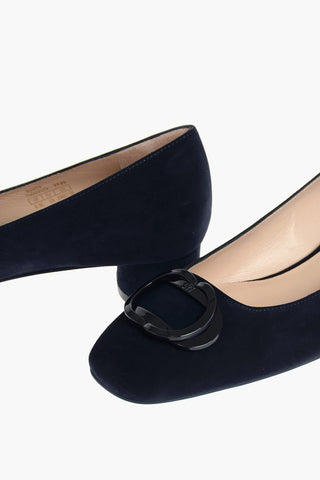 ANICIA Suede Flats with Front Logo