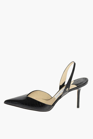 Slingbacks THANDI in Pelle Goffrata Effetto Coccodrillo