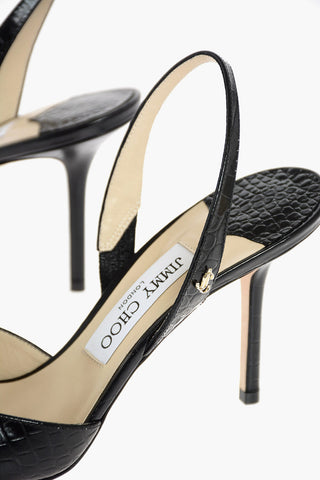 Slingbacks THANDI in Pelle Goffrata Effetto Coccodrillo