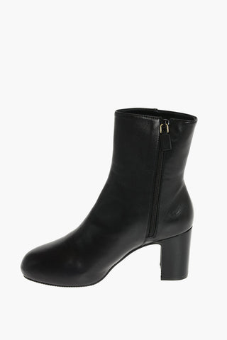 Leather GIANELLA Booties with Side Zip