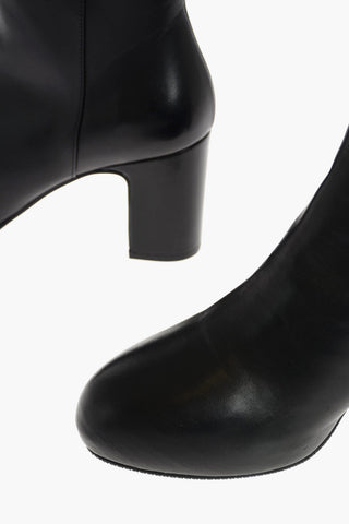 Leather GIANELLA Booties with Side Zip
