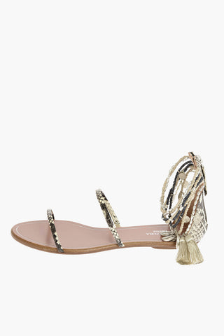 Snake INDIA FLAT Sandals with Tassels
