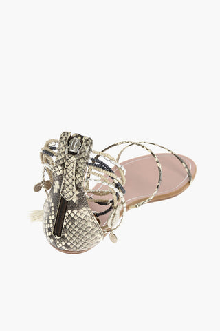 Snake INDIA FLAT Sandals with Tassels