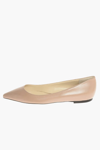 Point Toe Leather ROMY Ballet Flats