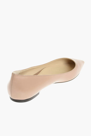 Point Toe Leather ROMY Ballet Flats