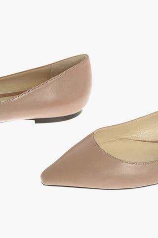 Point Toe Leather ROMY Ballet Flats