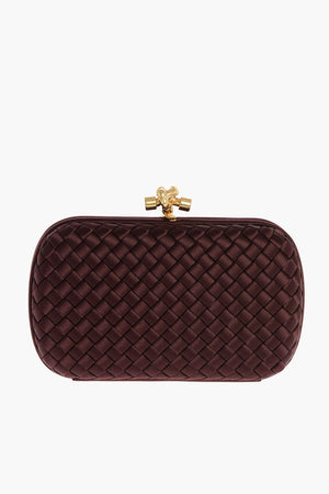 KNOT Silk Clutch with Intertwined Motif and Shoulder Strap