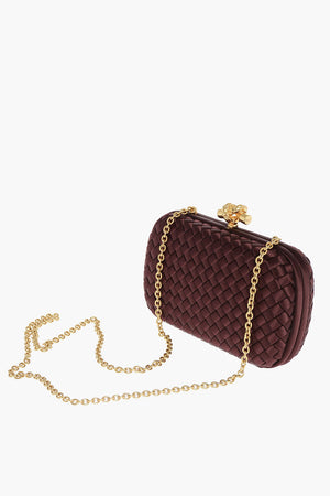 KNOT Silk Clutch with Intertwined Motif and Shoulder Strap
