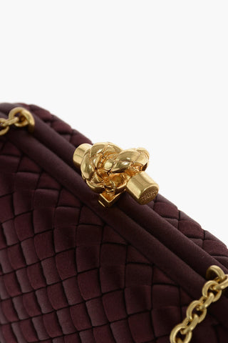 KNOT Silk Clutch with Intertwined Motif and Shoulder Strap