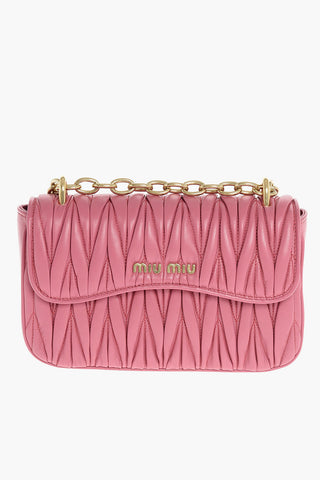 Metalassé Leather Clutch with Shoulder Strap