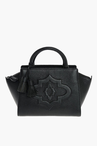 Borsa a Mano NERITT in Pelle Martellata con Nappine e Tracolla