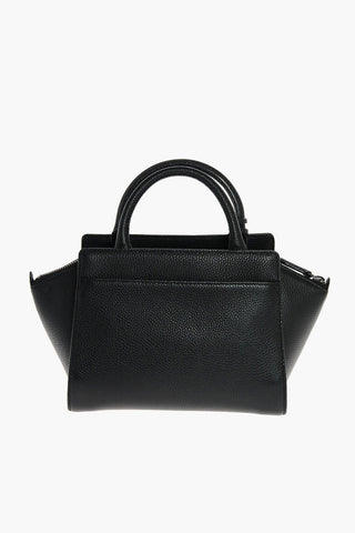 Borsa a Mano NERITT in Pelle Martellata con Nappine e Tracolla