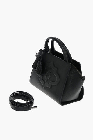 Borsa a Mano NERITT in Pelle Martellata con Nappine e Tracolla