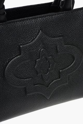 Borsa a Mano NERITT in Pelle Martellata con Nappine e Tracolla