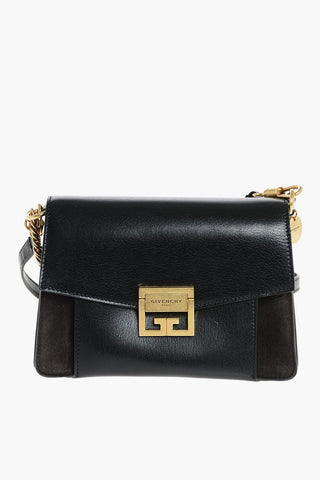 Leather Shoulder Bag with Chain