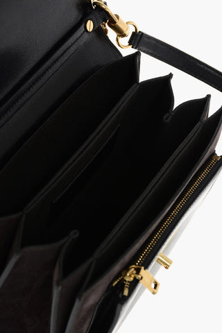 Leather Shoulder Bag with Chain