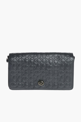 Monogram Leather Shoulder Bag with Inner Purse