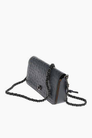 Monogram Leather Shoulder Bag with Inner Purse