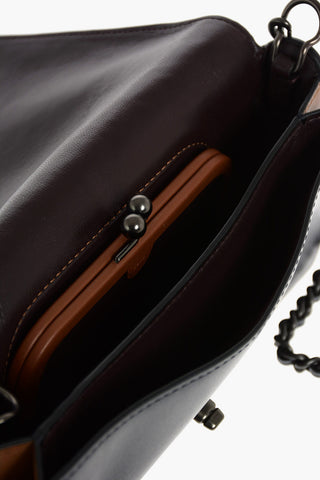 Monogram Leather Shoulder Bag with Inner Purse