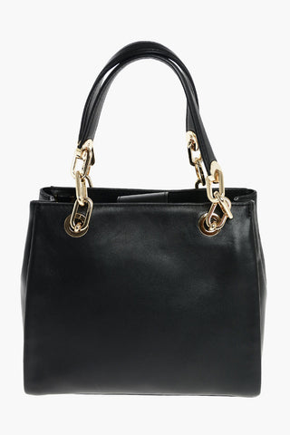 Borsa a Mano CYNTHIA in Pelle con Parte Frontale a Balze e Tracolla