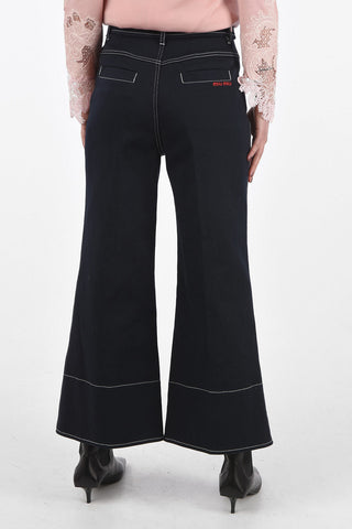 4 Pocket Drill Stretch Denims with Contrasting Stitchings and Belt