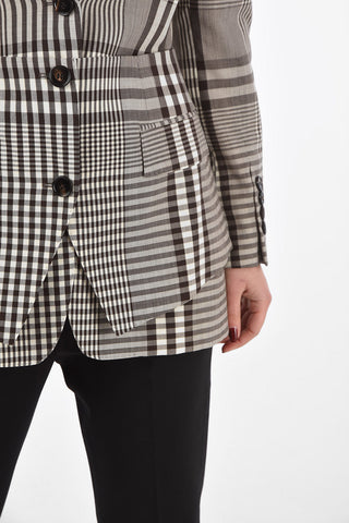 Tartan Blazer with Front Buttoned Martingale