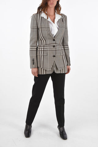 Tartan Blazer with Front Buttoned Martingale