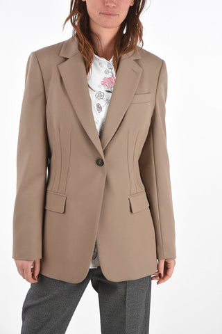 Single-breasted Half-lined Virgin Wool Blazer
