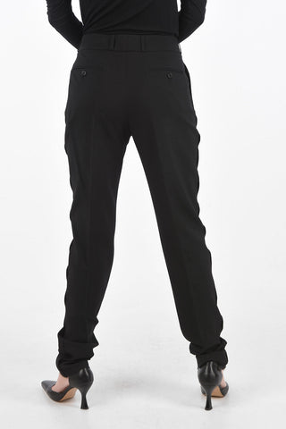 Wool Tuxedo Pants with Pleat