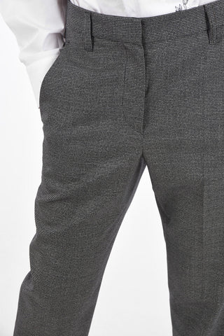 Pantaloni 4 Tasche Pied de Poule con Passanti