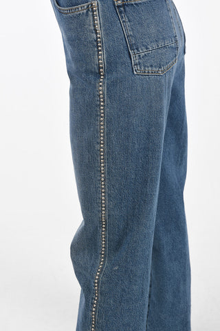 5 Pocket KIM WIDE LEG Denims with Studded Profiles