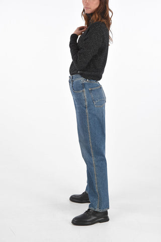 5 Pocket KIM WIDE LEG Denims with Studded Profiles