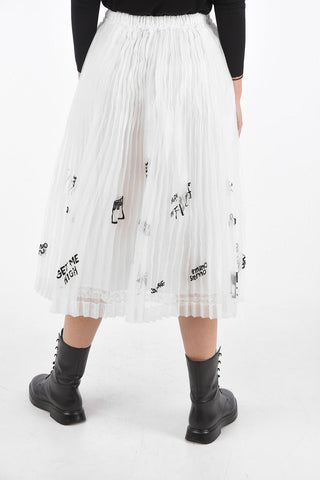 Pleated Tulle GET ME HIGH Midi Skirt