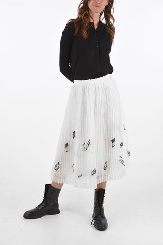 Pleated Tulle GET ME HIGH Midi Skirt