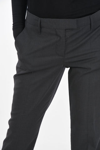 Virgin Wool Pants with Ankle Zips