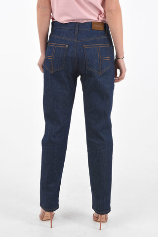 5 Pocket Denims with Belt Loops and Embroidered Logo