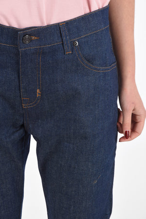 5 Pocket Denims with Belt Loops and Embroidered Logo