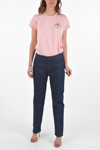 5 Pocket Denims with Belt Loops and Embroidered Logo