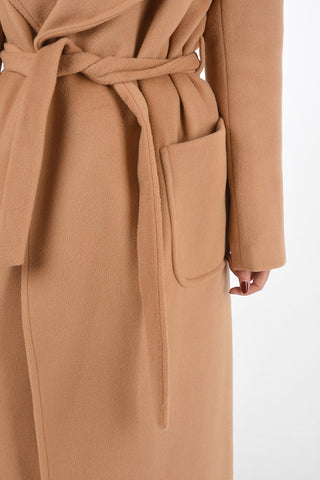 Single-breasted KENDAL Hooded Coat with Belt