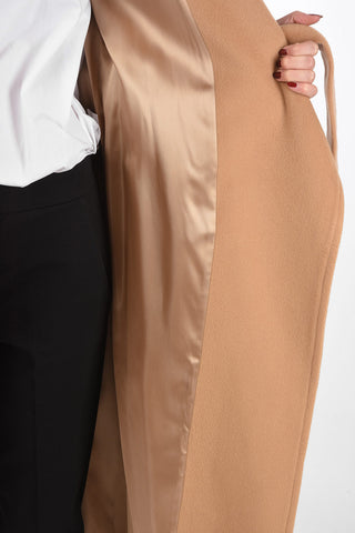 Single-breasted KENDAL Hooded Coat with Belt