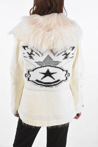 Eco-fur Lined Parka with Wool Back Application