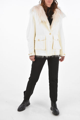 Eco-fur Lined Parka with Wool Back Application