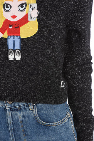 Turtleneck CF MASCOTTE Sweater with Embroidery and Apllication