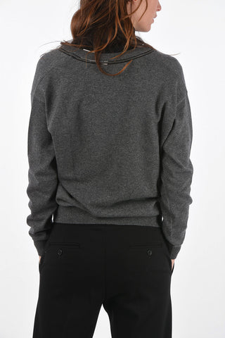 cashmere scoop neckline sweater
