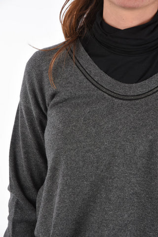 cashmere scoop neckline sweater
